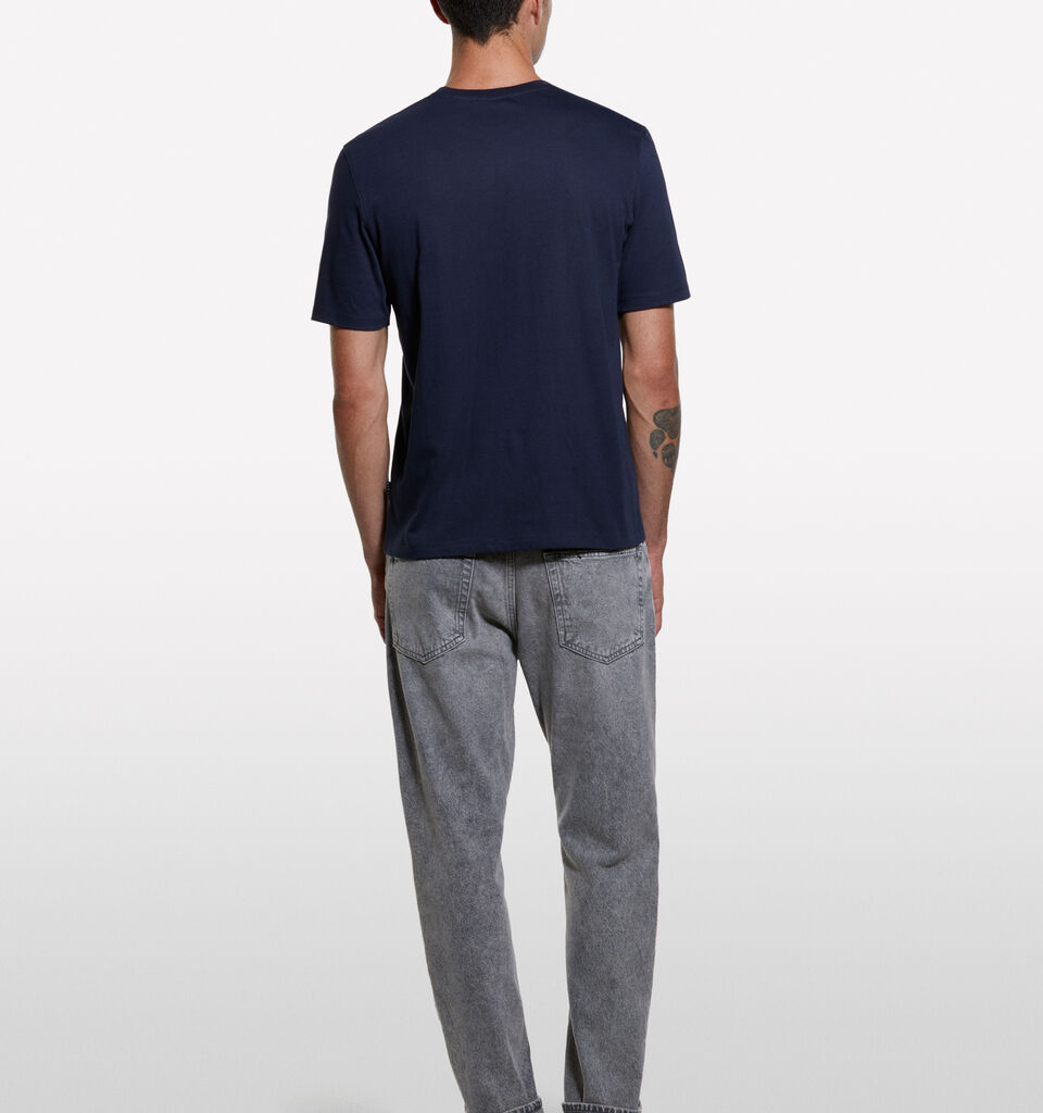 Μπλούζα κοντομάνικη μπλε σκούρο regular fit - μπλουζάκια κοντομάνικα ανδρικά - Σκουρο Μπλε | Sisley image number 2